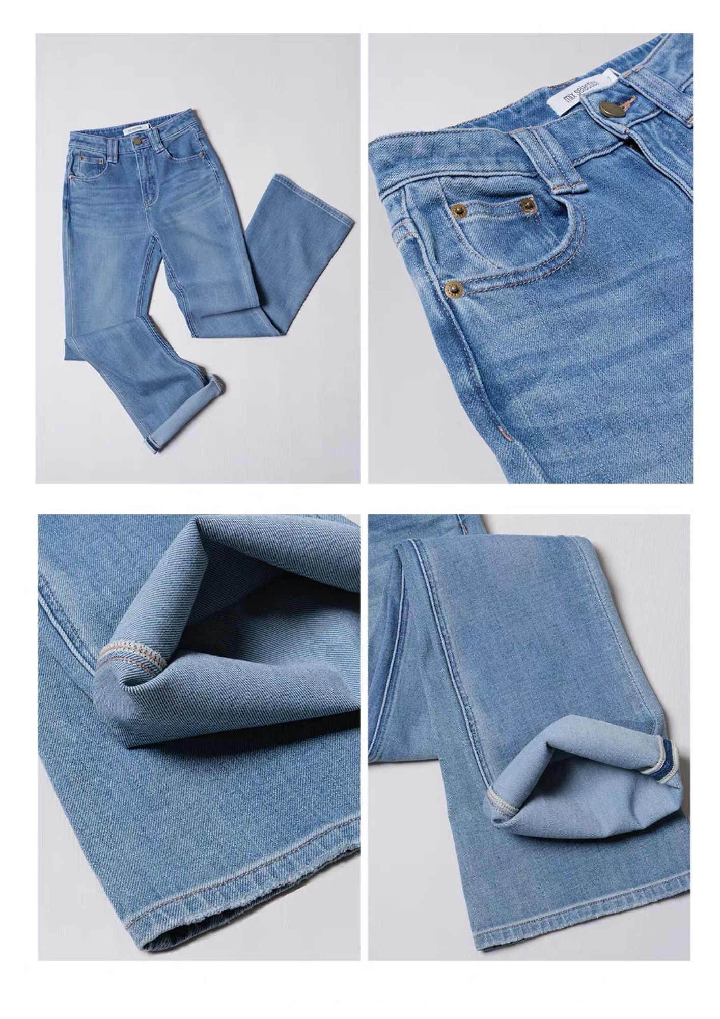 Vintage Blue Straight Denim