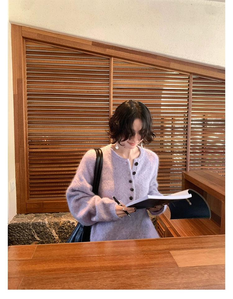 Alpaca Blend Henley Knit / アルパカブレンドヘンリーニット