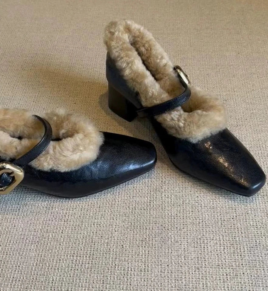 Fur Buckle Mary Jane / ファーバックルメリージェーン