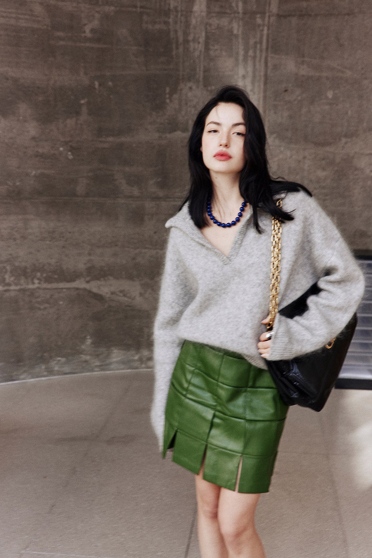 Soft Mohair Nuance-Collar Pullover
 / ソフトモヘアニュアンスカラープルオーバー