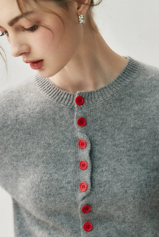 Cashmere Contrast Cardigan / カシミヤコントラストカーディガン