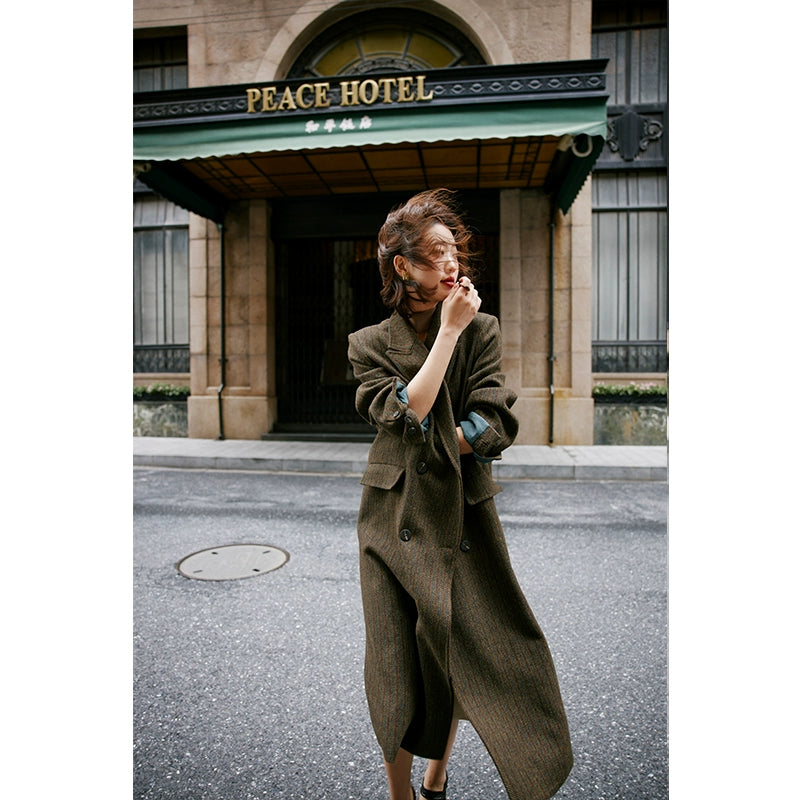 Classic Double-Breasted Wool Overcoat / クラシックダブルブレストウールコート