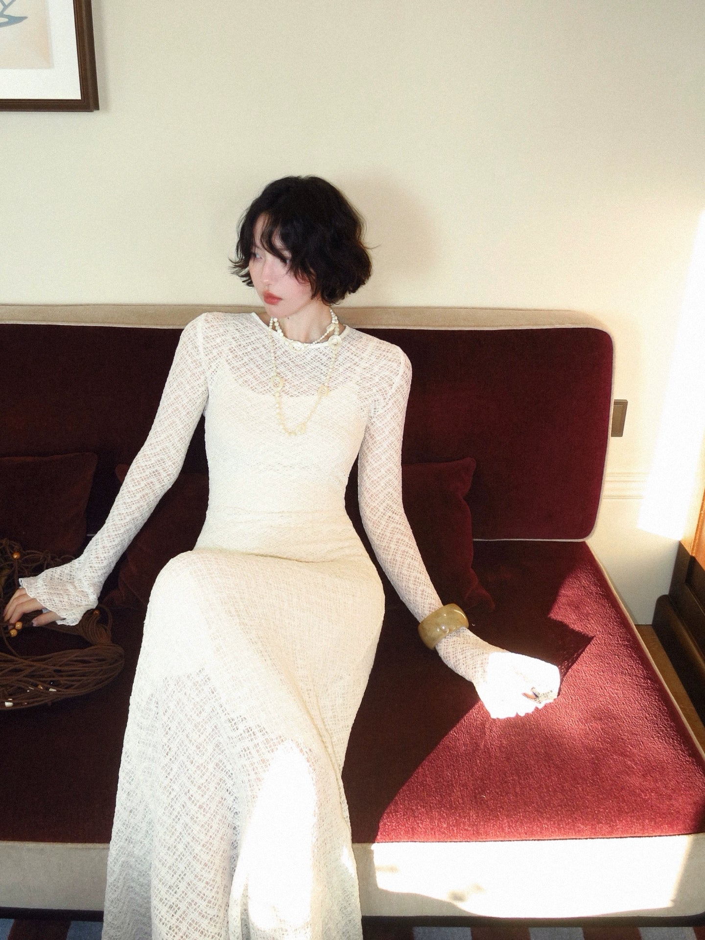 Sheer Nuance Lace Dress