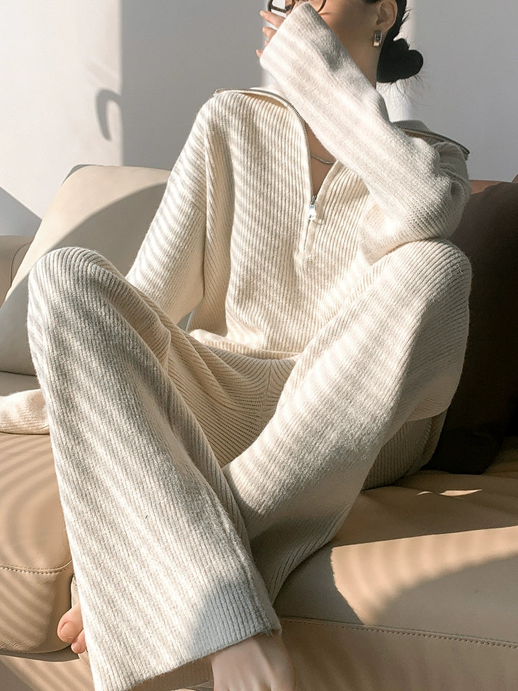 Ribbed Relax Zip Set / リブドリラックスジップセット