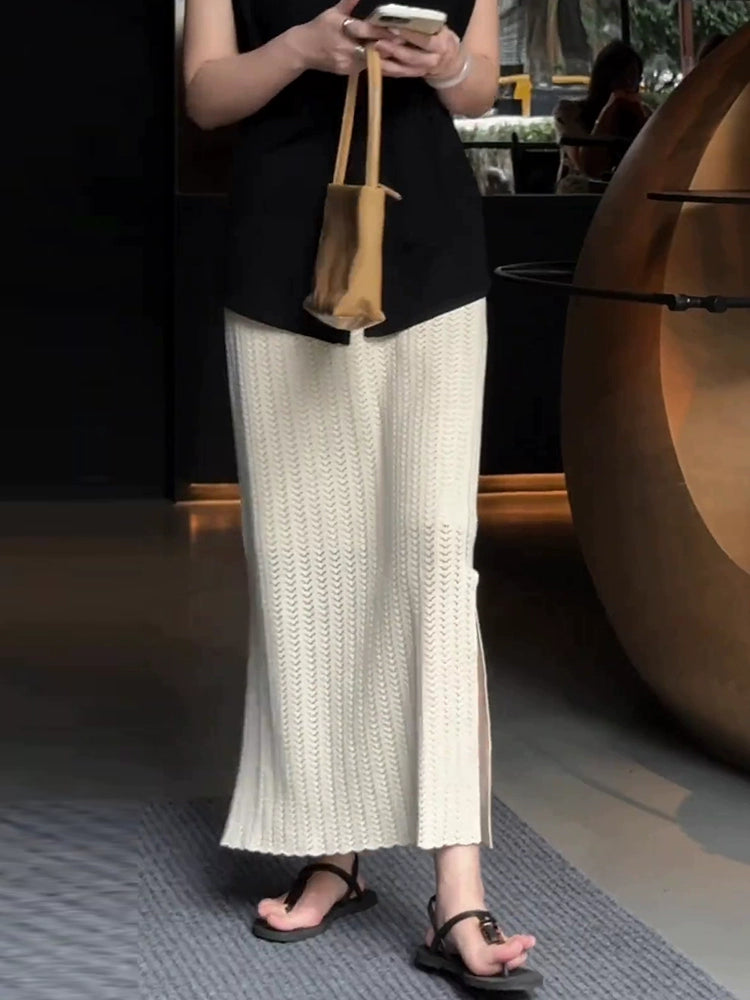 Crochet Knit Long Skirt / クロシェニットロングスカート