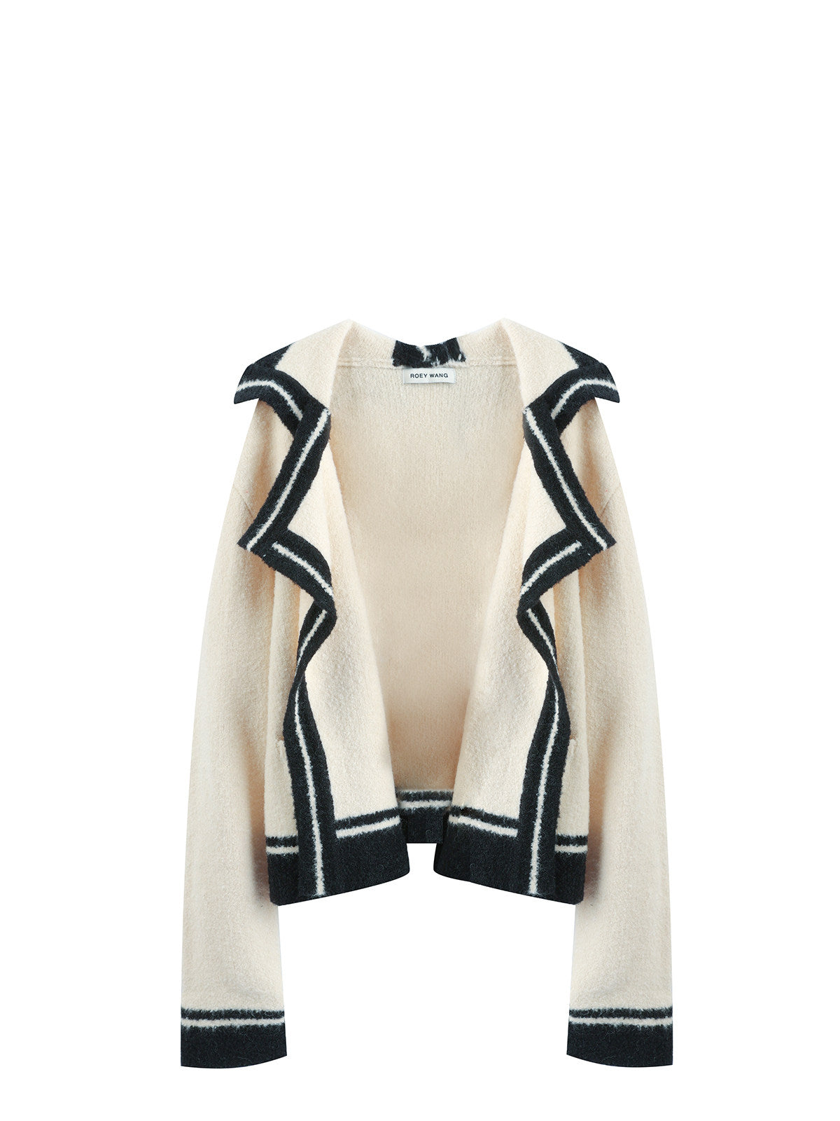 Bi-color Contrast Knit Jacket