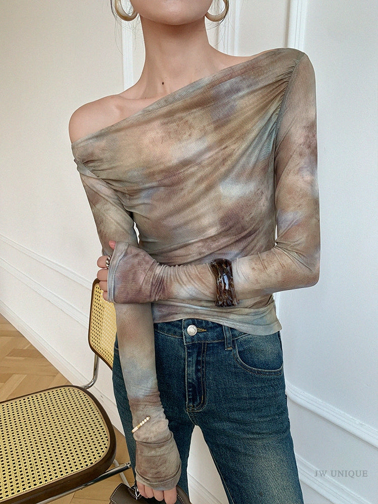 Sheer Long Sleeve Top / シアーロングスリーブトップ