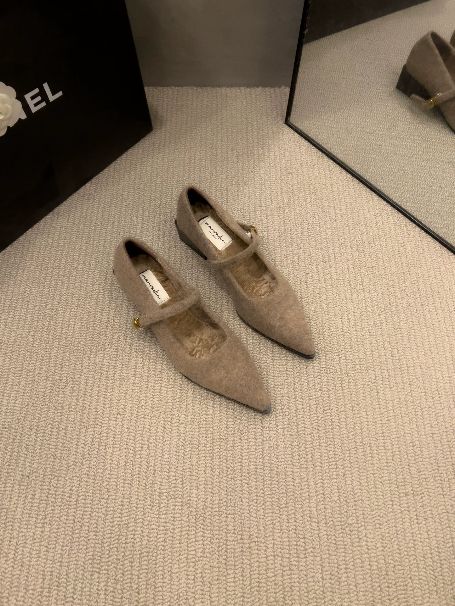 Wool-touch Mary Jane Pumps / ウールタッチメリージェーンパンプス