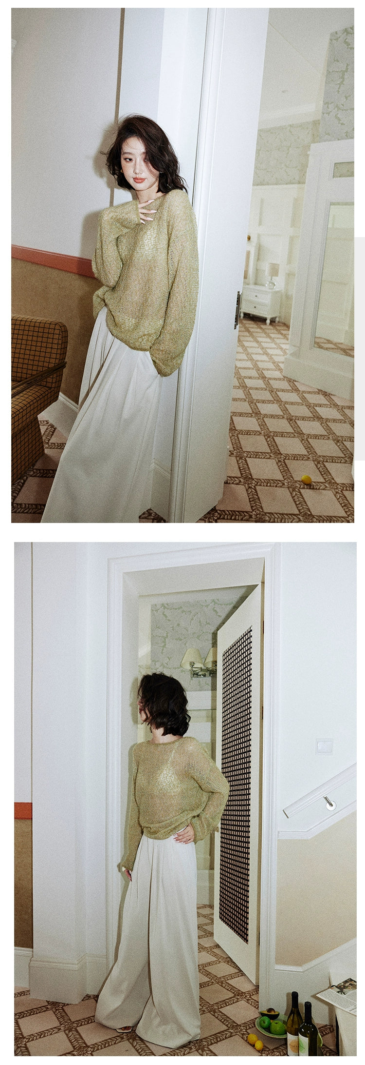 Sheer Knit Pullover /シアーニットプルオーバー　T209175