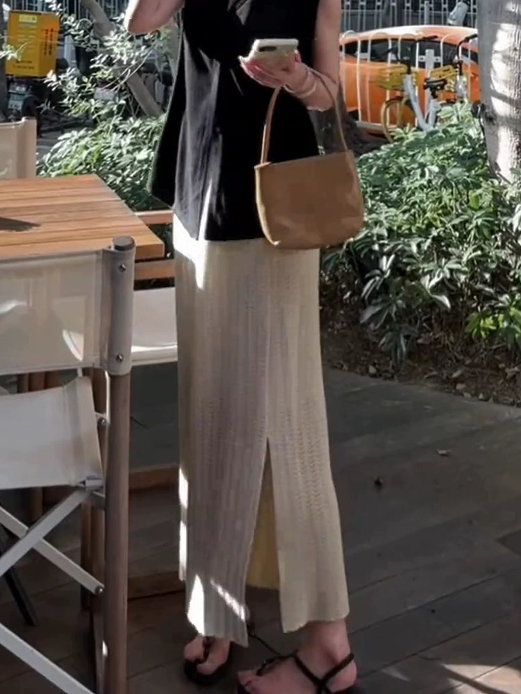 Crochet Knit Long Skirt / クロシェニットロングスカート