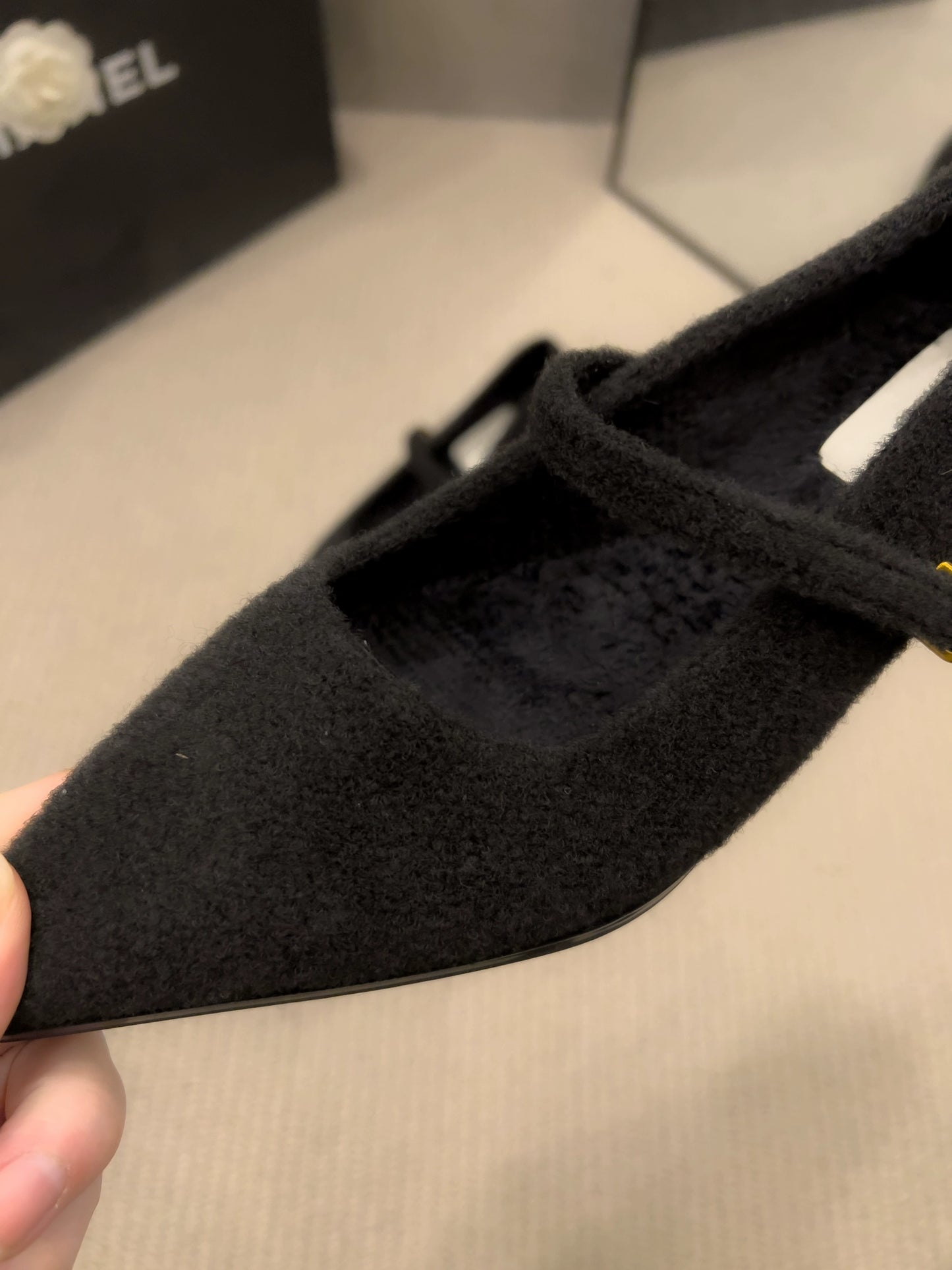 Wool-touch Mary Jane Pumps / ウールタッチメリージェーンパンプス