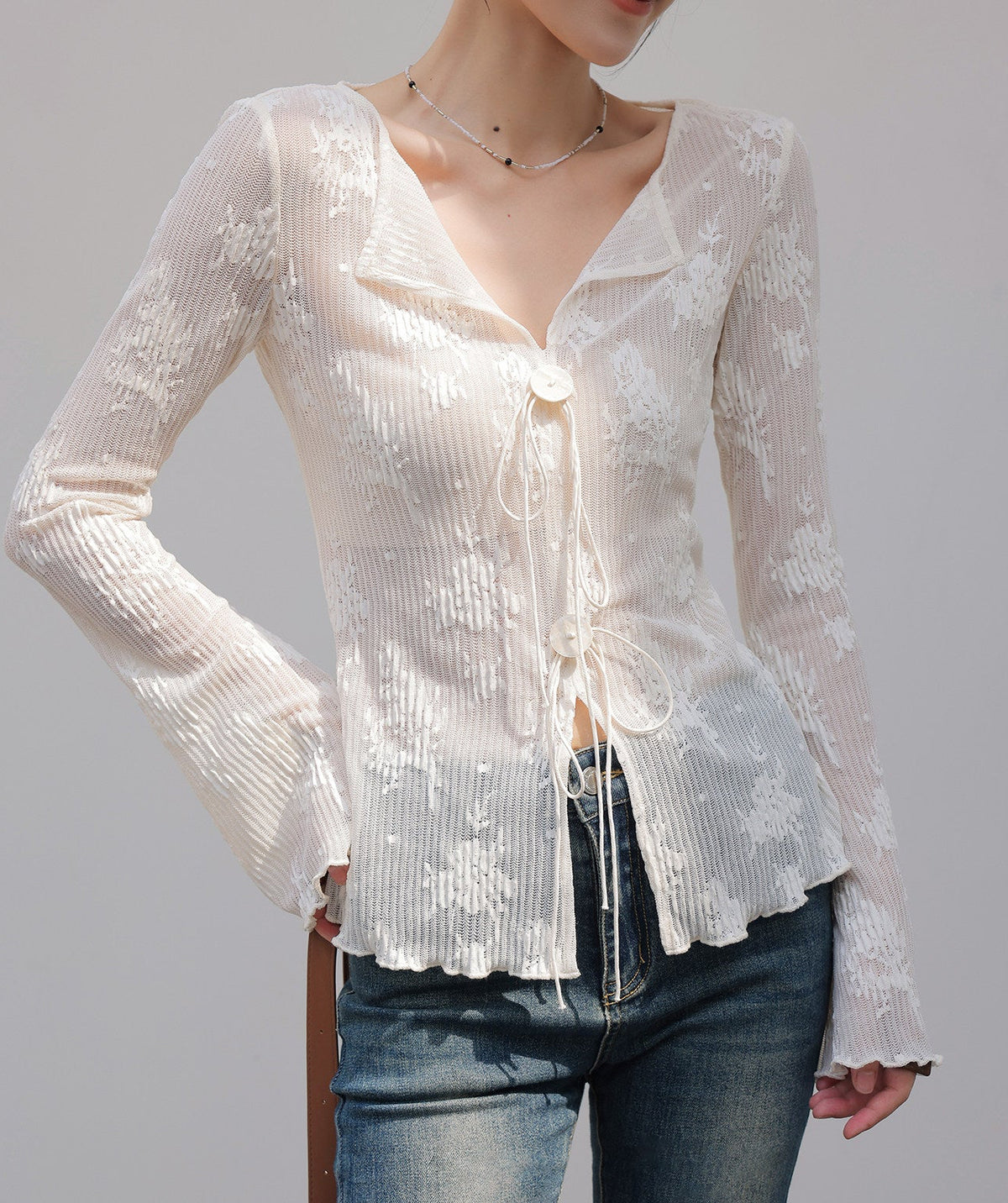 Sheer Floral Lace Top