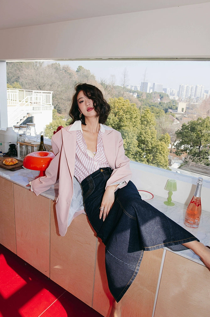 Denim Shirt & Skirt Set Styling / デニムシャツ＆スカートセットアップスタイリング