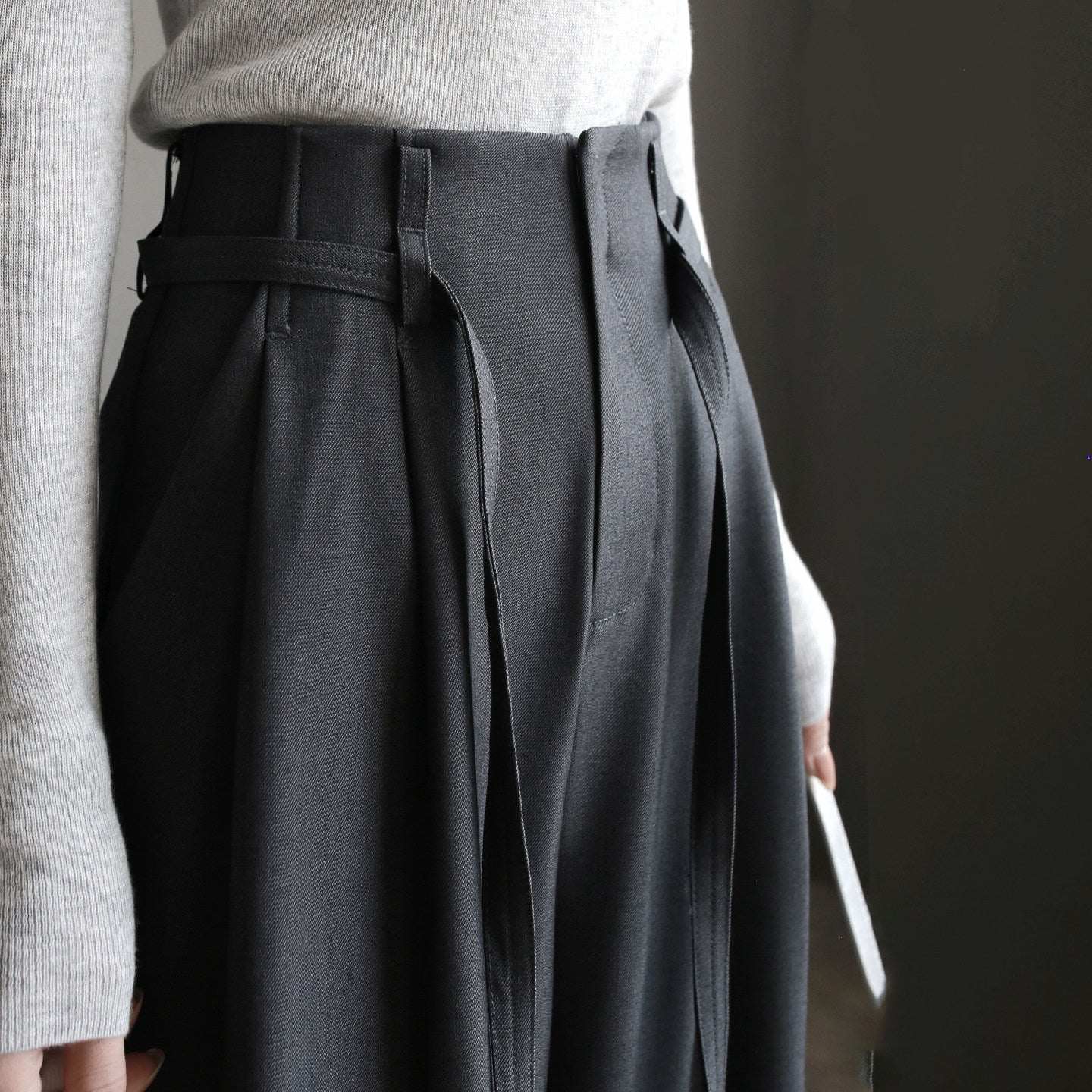 Belted Drape Wide Slacks / ベルテッドドレープワイドスラックス
