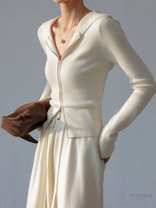 Hooded Knit Setup / フード付きニットセットアップ