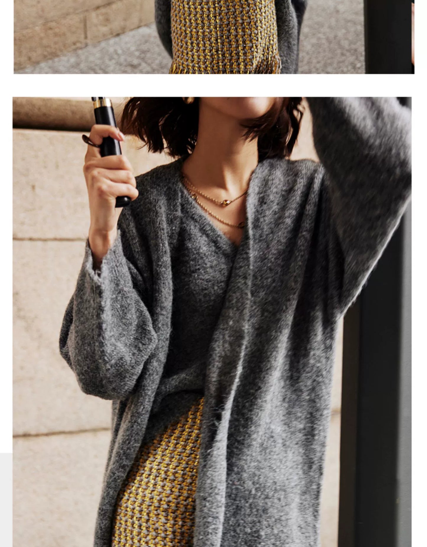 Long Knit Gown & Vest / ロングニットガウン＆ベスト