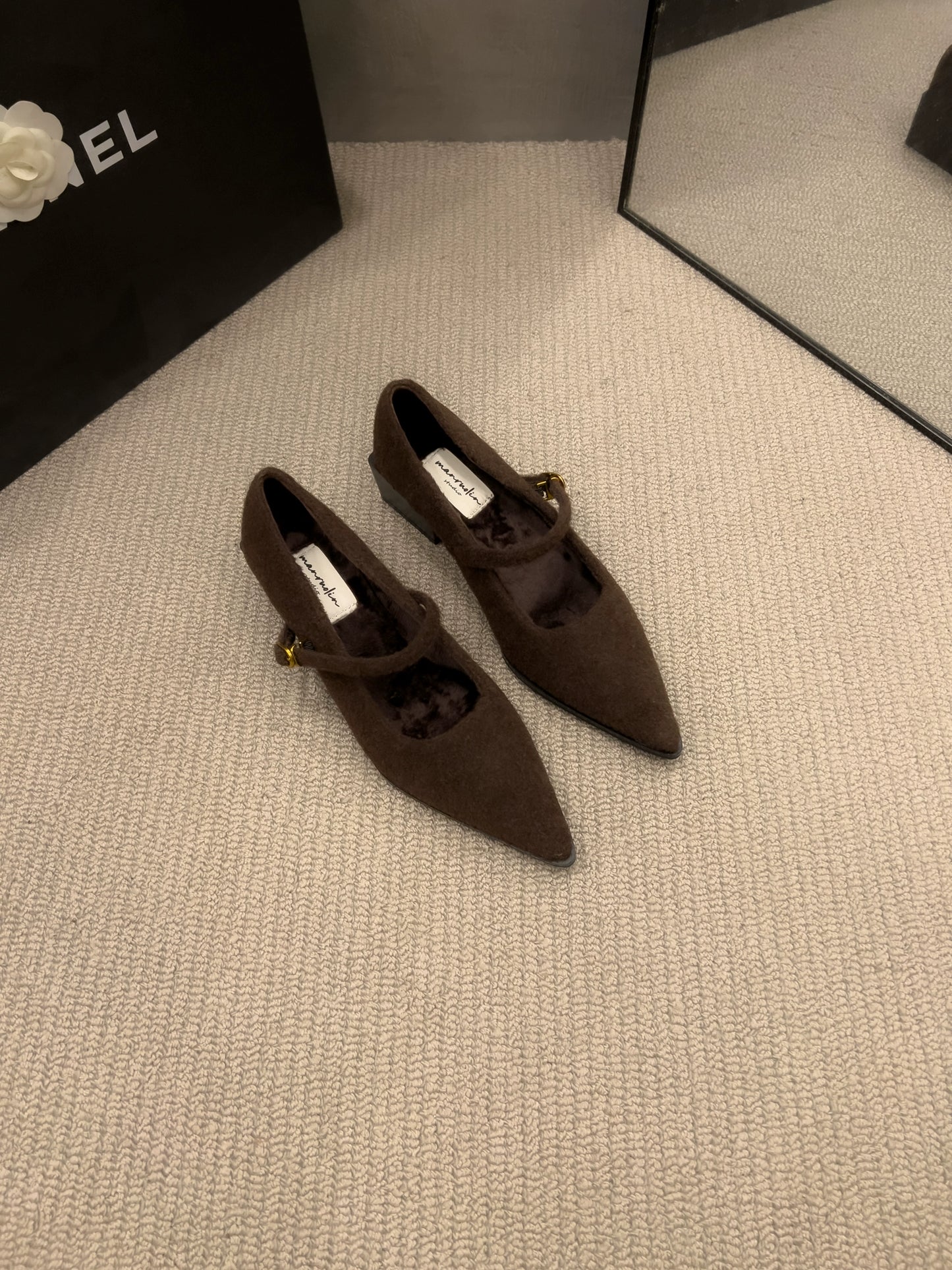 Wool-touch Mary Jane Pumps / ウールタッチメリージェーンパンプス