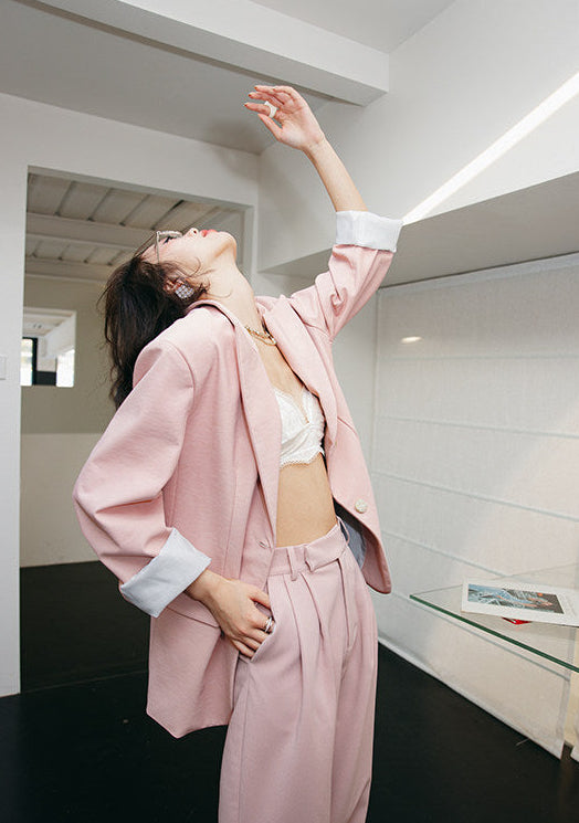 Blush Pink Tailored Jacket