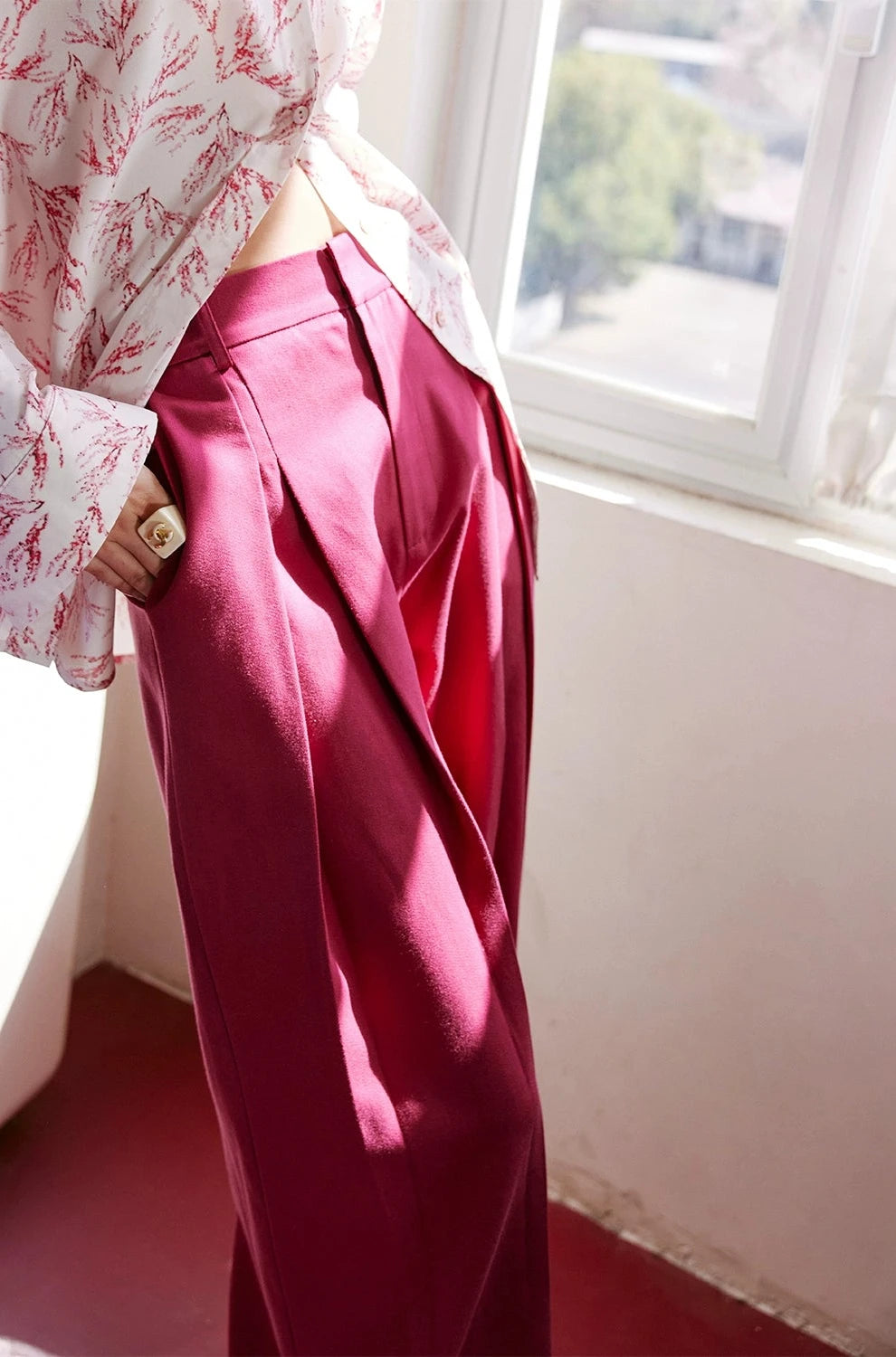 Deep Rose Straight Pants / ディープローズストレートパンツ