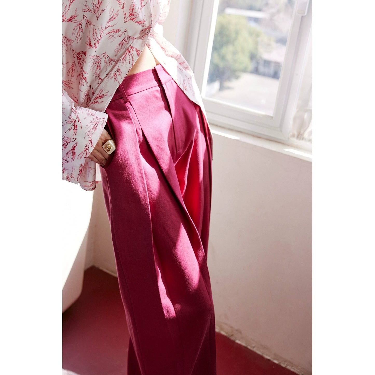 Deep Rose Straight Pants / ディープローズストレートパンツ