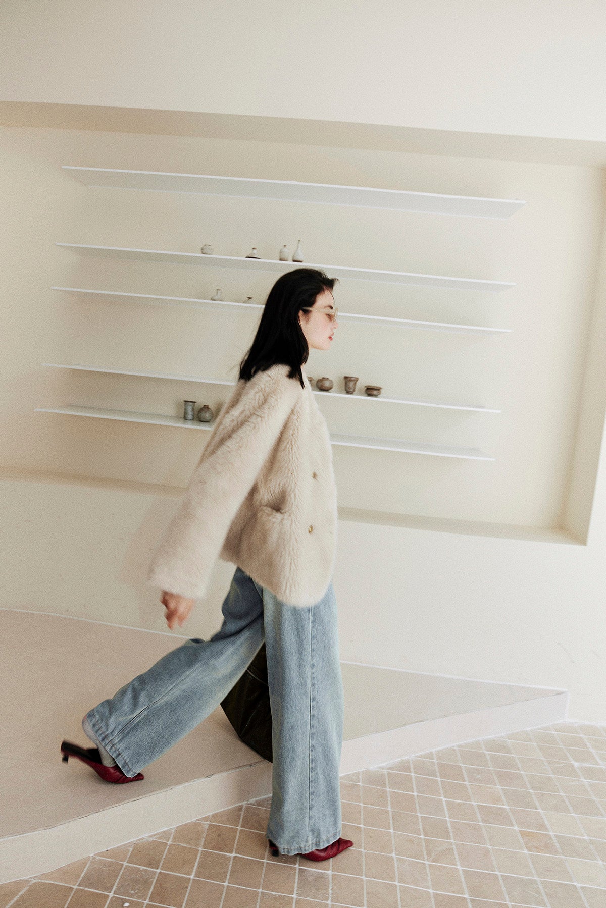Light Wash Wide Denim Pants