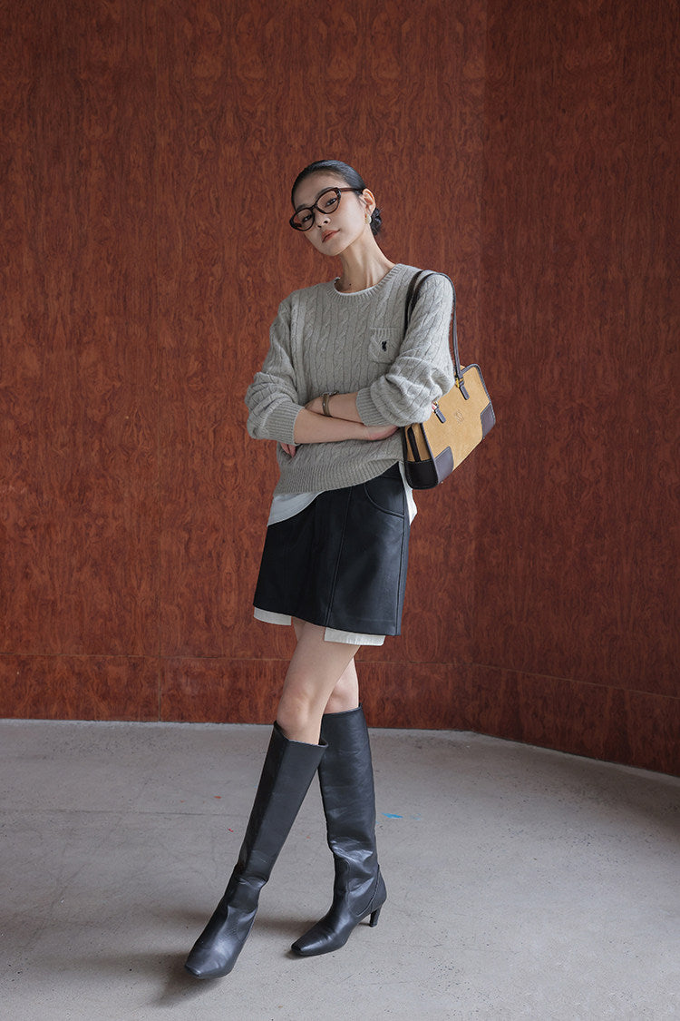 Faux Leather Mini Skirt