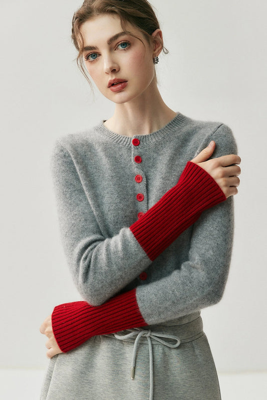 Cashmere Contrast Cardigan / カシミヤコントラストカーディガン