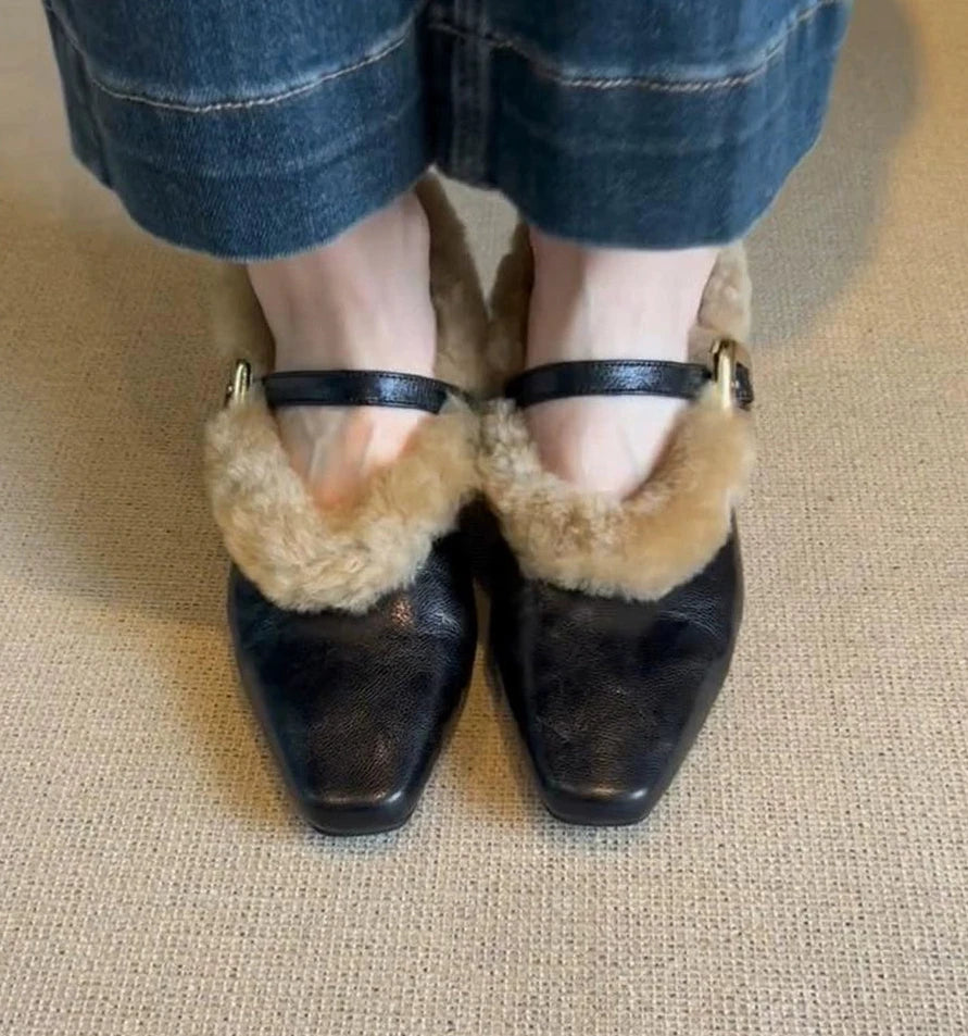 Fur Buckle Mary Jane / ファーバックルメリージェーン