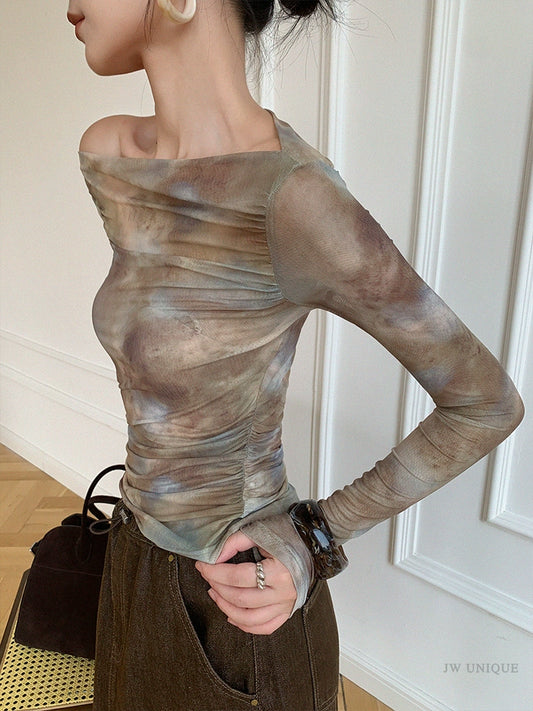 Sheer Long Sleeve Top / シアーロングスリーブトップ