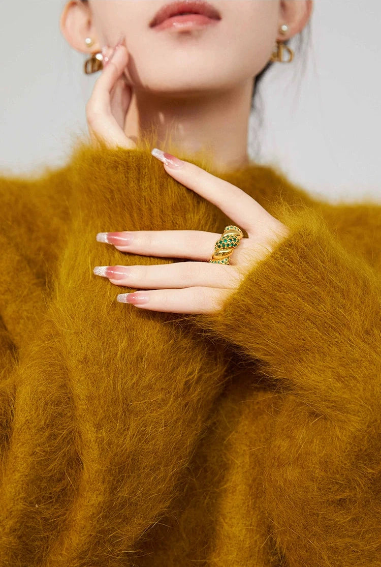 Mohair Touch Volume Knit / モヘアタッチボリュームニット