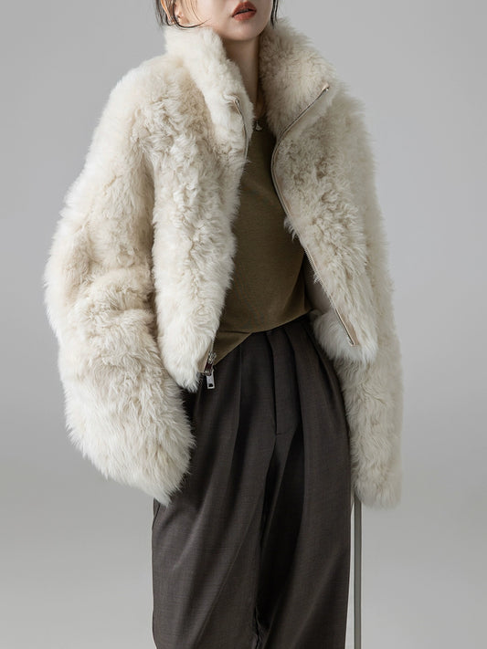 Fluffy Short Zip Jacket / フラッフィーショートジップジャケット