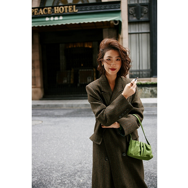 Classic Double-Breasted Wool Overcoat / クラシックダブルブレストウールコート