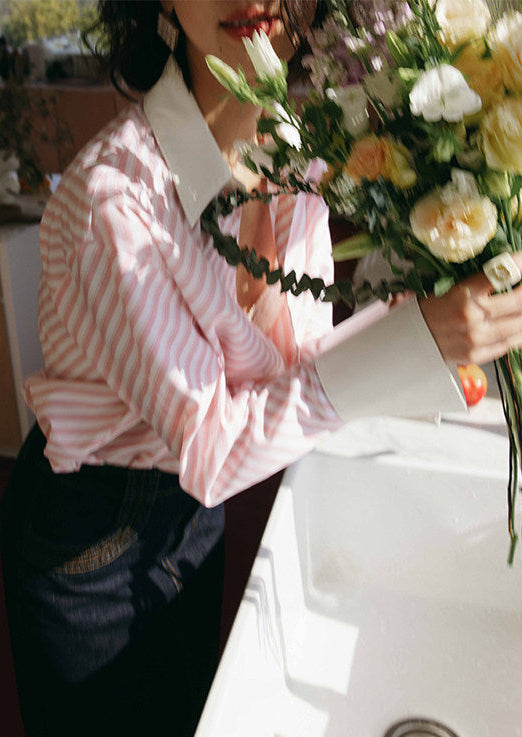 Wide Cuff Pink Cleric Shirt / ワイドカフ ピンククレリックシャツ