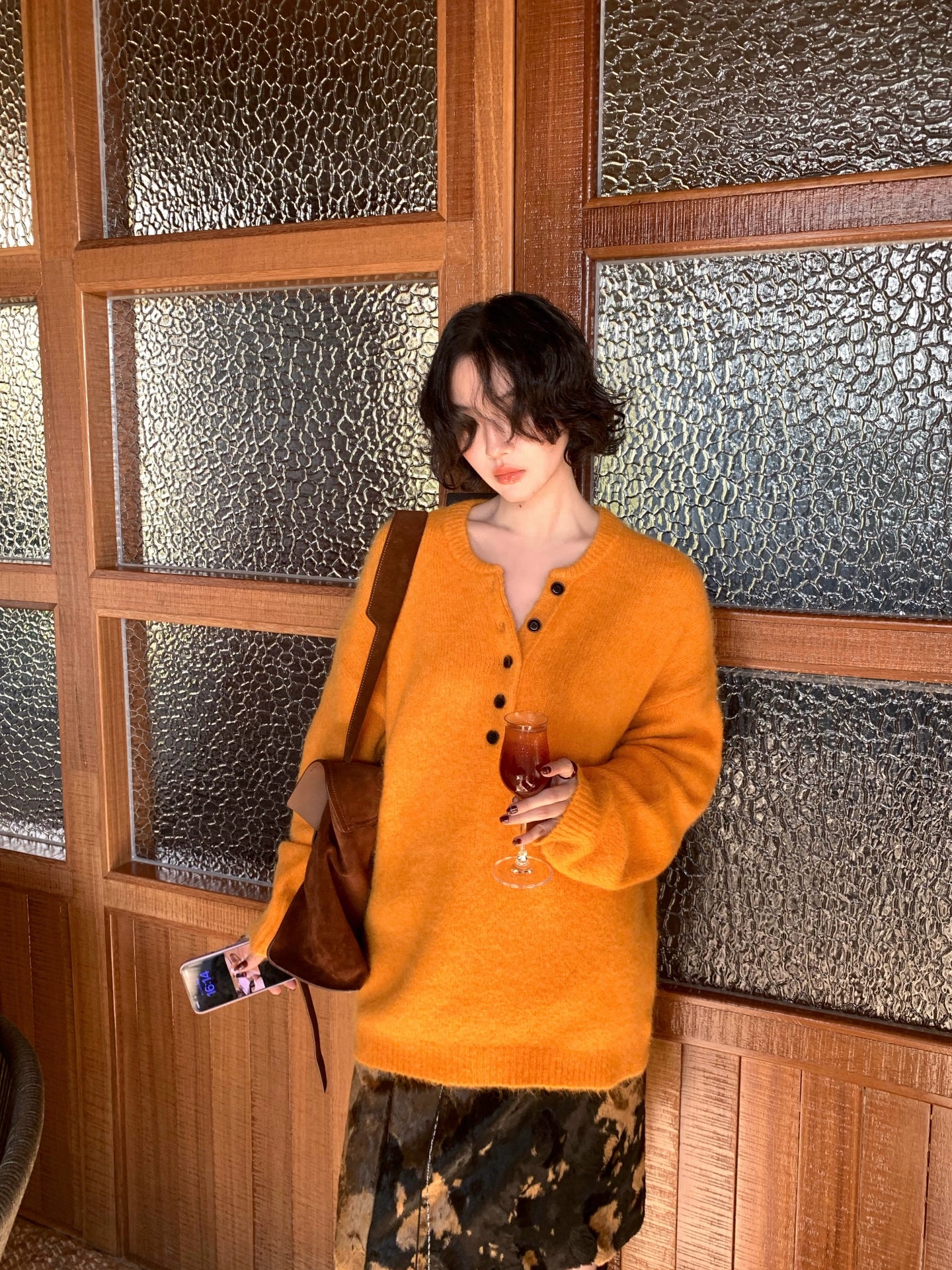 Alpaca Blend Henley Knit / アルパカブレンドヘンリーニット