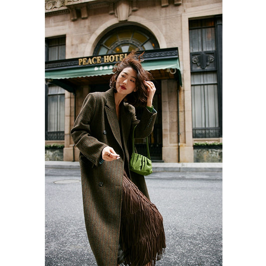 Classic Double-Breasted Wool Overcoat / クラシックダブルブレストウールコート
