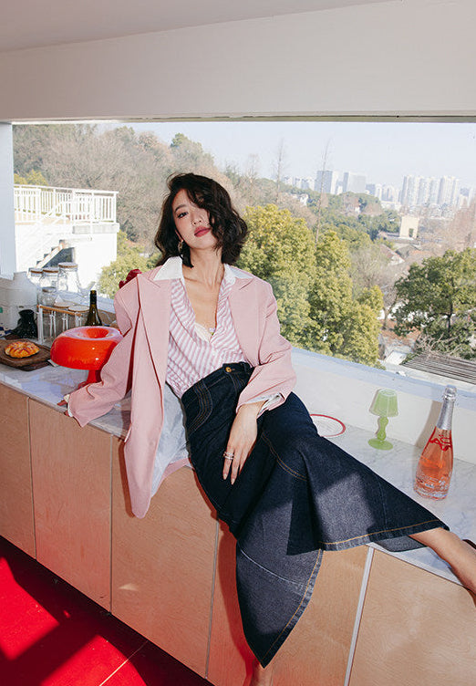 Blush Pink Tailored Jacket