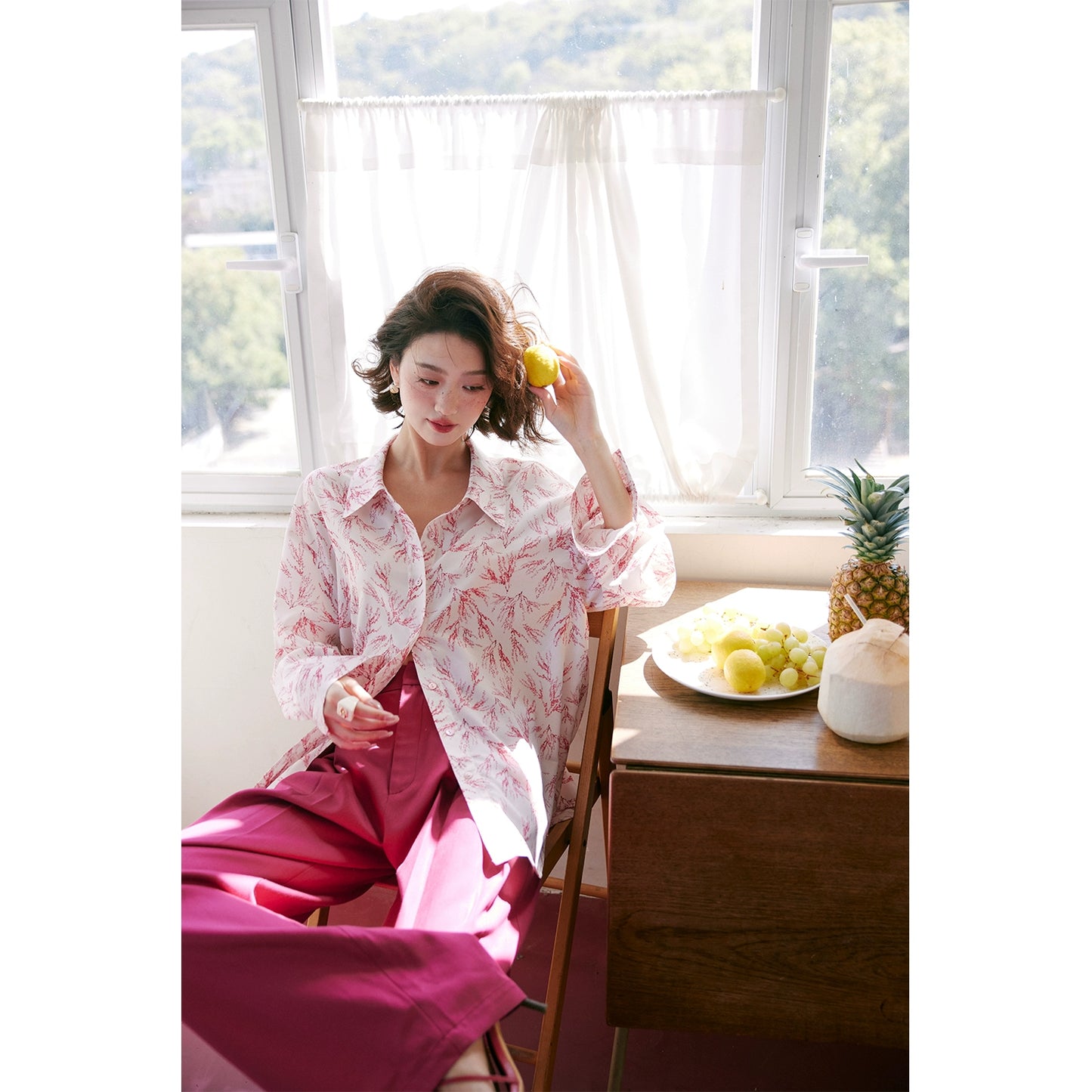 Deep Rose Straight Pants / ディープローズストレートパンツ