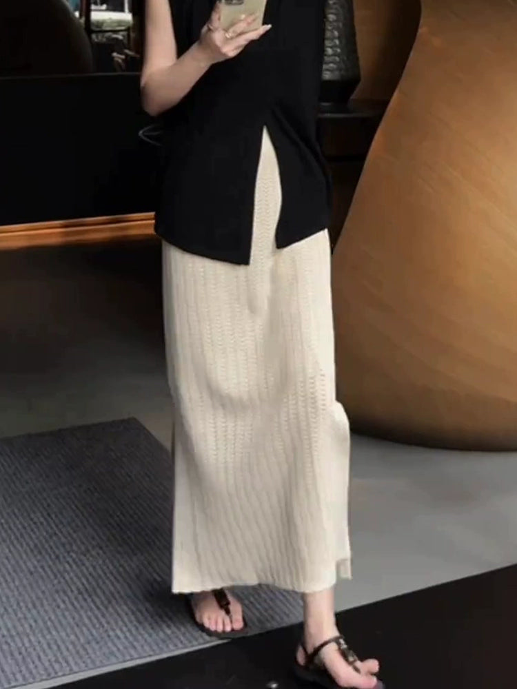 Crochet Knit Long Skirt / クロシェニットロングスカート