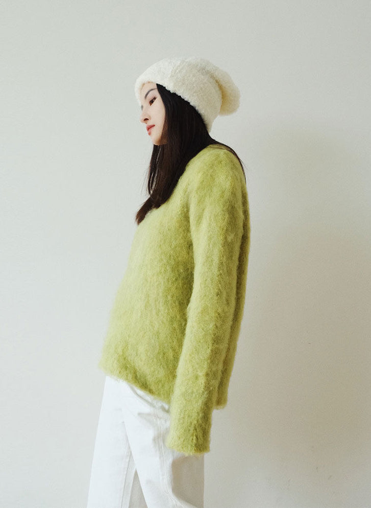 Fuzzy Lime Knit / フラッフィーライム ニット