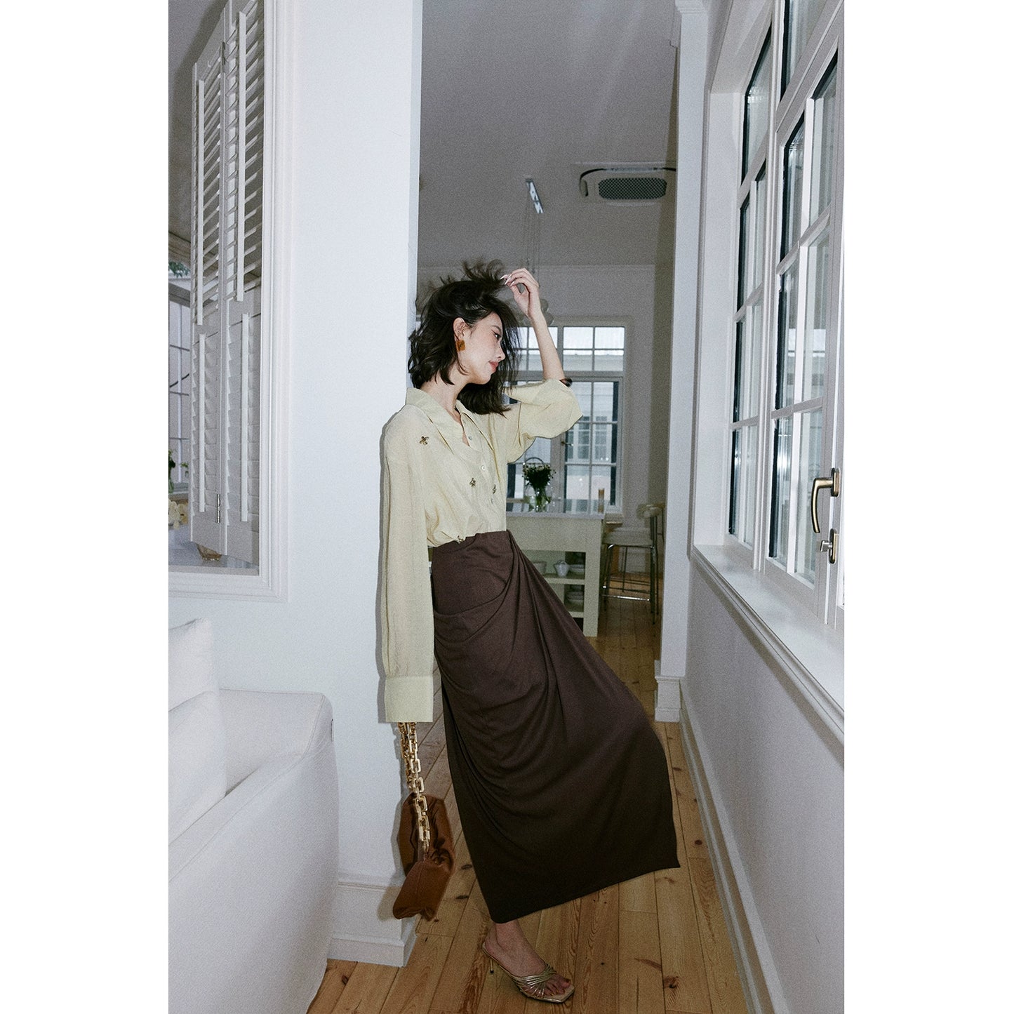 Crystal Accent Blouse / クリスタルポイントブラウス