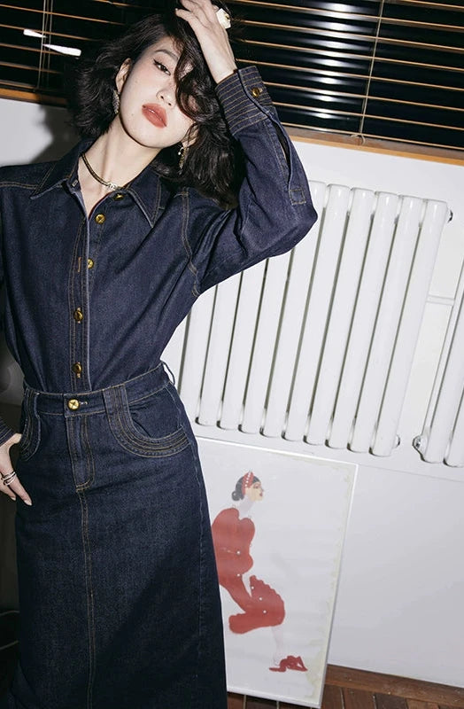 Denim Shirt & Skirt Set Styling / デニムシャツ＆スカートセットアップスタイリング