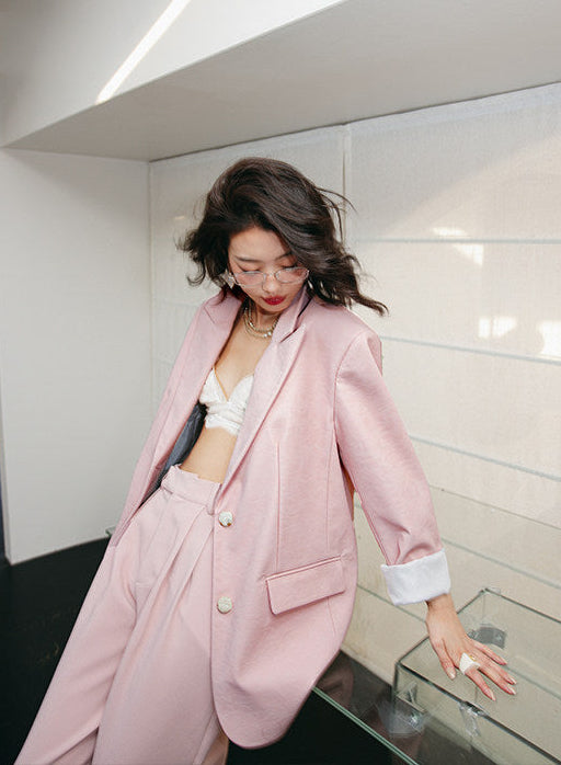 Blush Pink Tailored Jacket