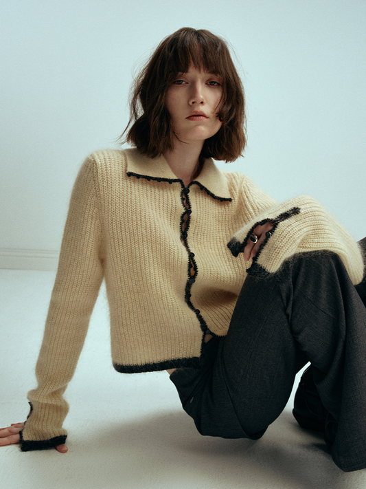 Mohair Trim Knit Cardigan / モヘアトリムニットカーディガン　