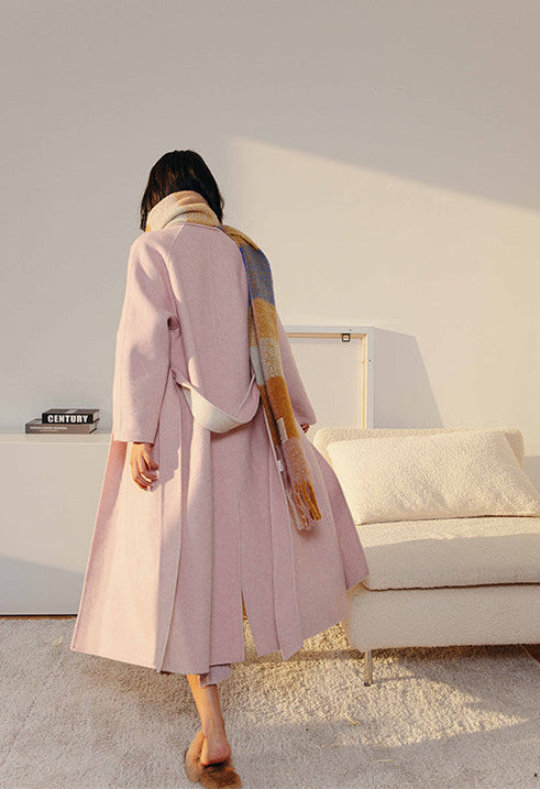Blush Wool Wrap Coat / ブラッシュウールラップコート
