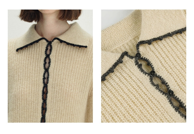 Mohair Trim Knit Cardigan / モヘアトリムニットカーディガン　