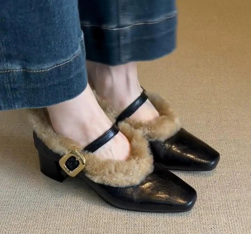 Fur Buckle Mary Jane / ファーバックルメリージェーン