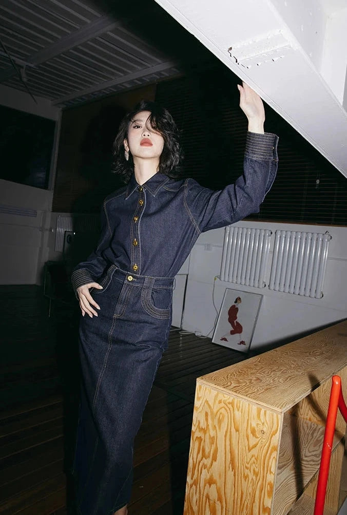 Denim Shirt & Skirt Set Styling / デニムシャツ＆スカートセットアップスタイリング