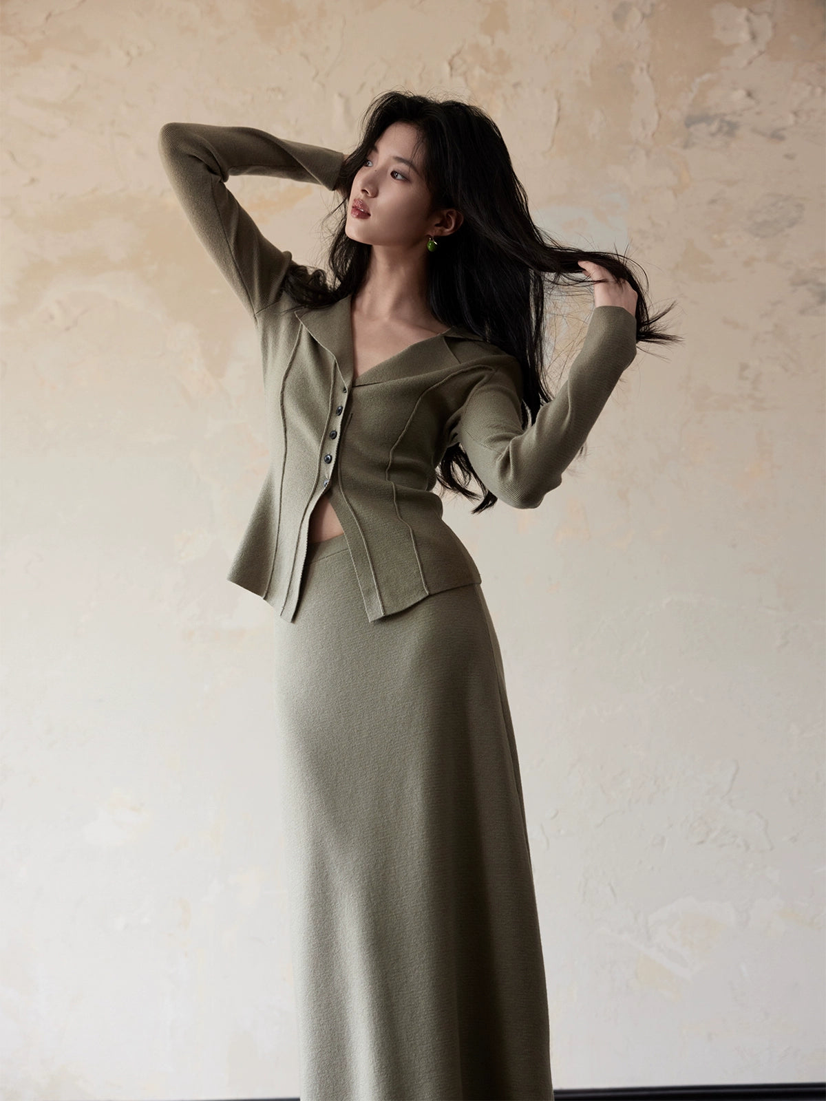 Wool Blend Knit Set Up / ウールブレンドニットセットアップ