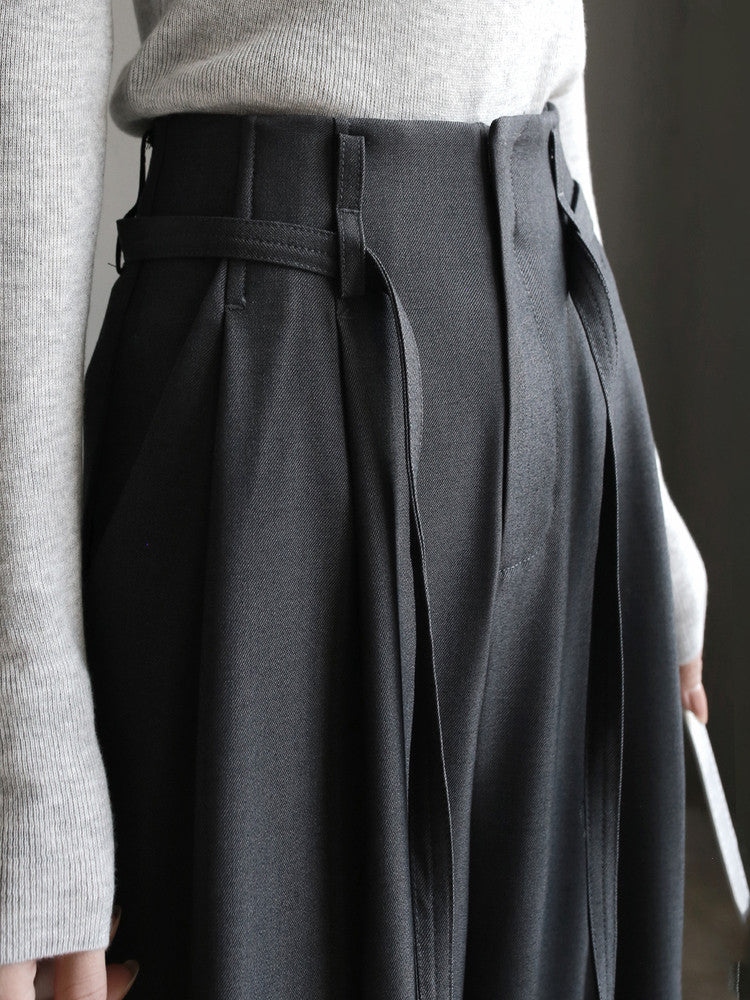 Belted Drape Wide Slacks / ベルテッドドレープワイドスラックス