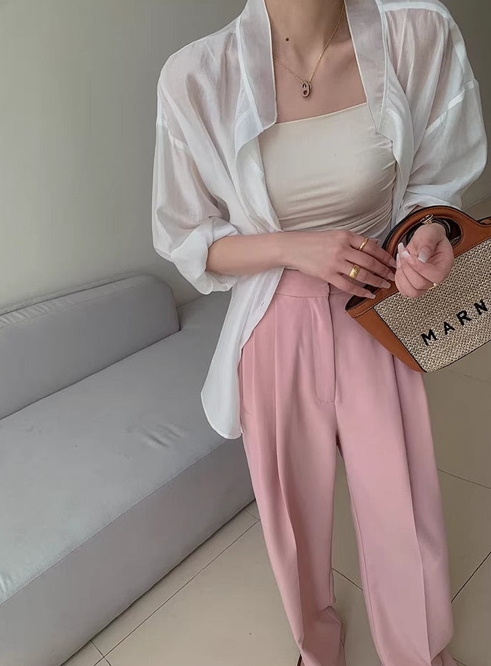 Pink Drape Slacks / ピンクドレープスラックス